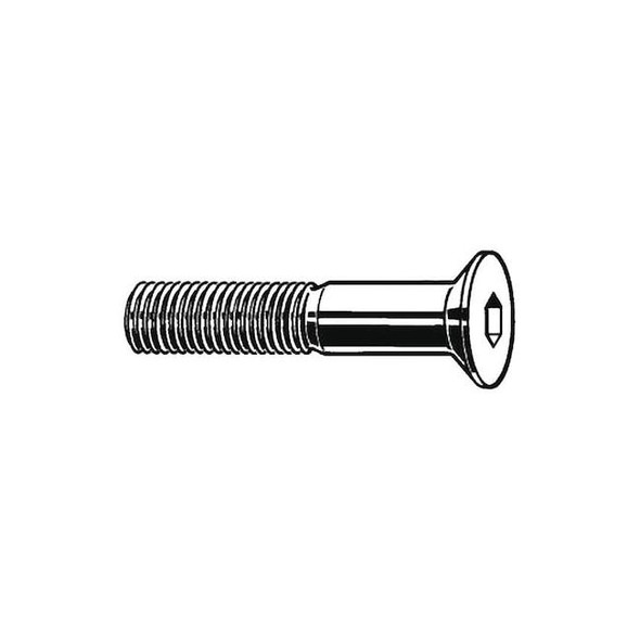 M8-1.25 Socket Head Cap Screw, Flat, Zinc Plated Steel, 30 mm Length, 100 PK