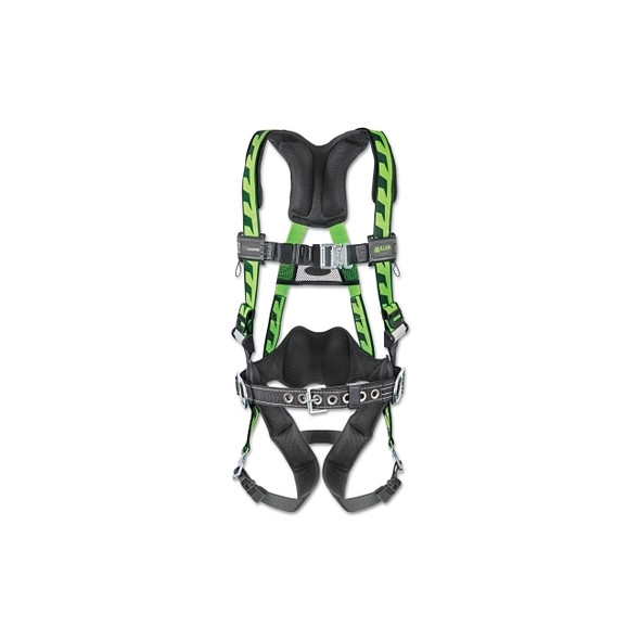 AirCore™ Full-Body Harness, Steel Side/Back D-Rings, Universal, Quick-Connect Straps, Green