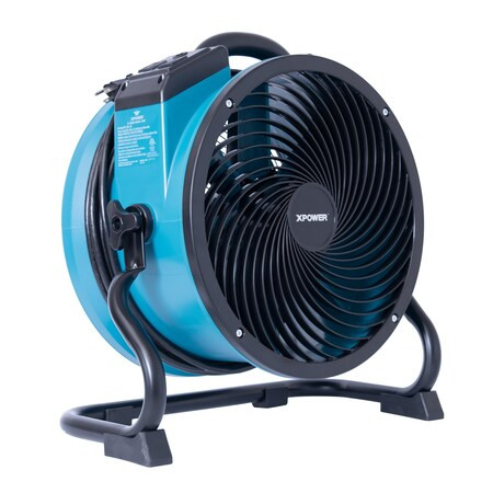 Xpower Axial Air Mover,1/4 hp Motor X-39AR-Blue