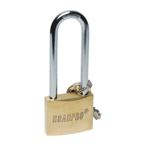 Roadpro Solid Brass Padlock,40mm,2.5 Shackle RPLB-40L