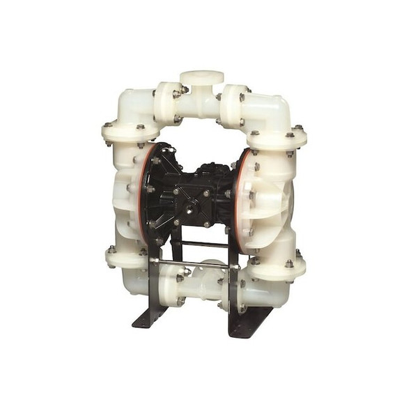 Double Diaphragm Pump, Polypropylene, Air Operated, Santoprene
