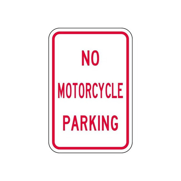 Lyle No Motorcycle Parking Sign,18" x 12, NP-008-12HA NP-008-12HA