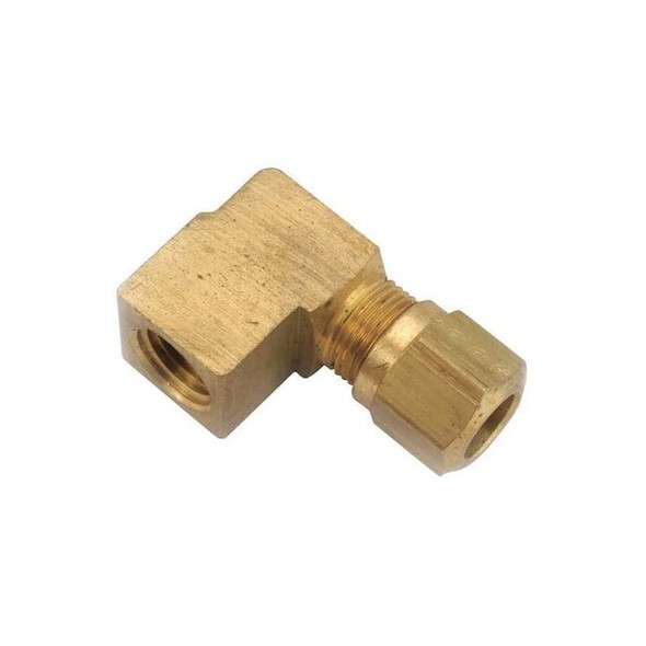 Anderson Metals Elbow, Brass, Comp. 3/8 in, Comp. 5/8 in 1470X6X6