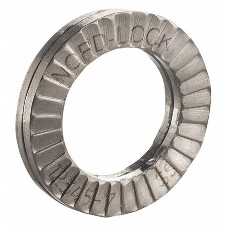 Wedge Lock Washer, For Screw Size M12 316 Stainless Steel, Plain Finish, 200 PK