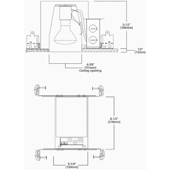 Halo 4 In. New Construction IC Rated Recessed Housing H99ICAT 568941