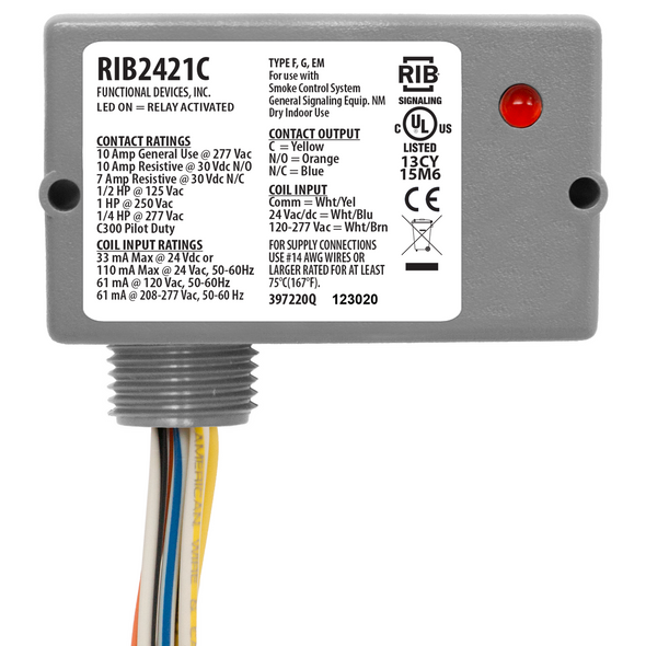 RIB Relays Enclosed Pilot Control Relay RIB2421C