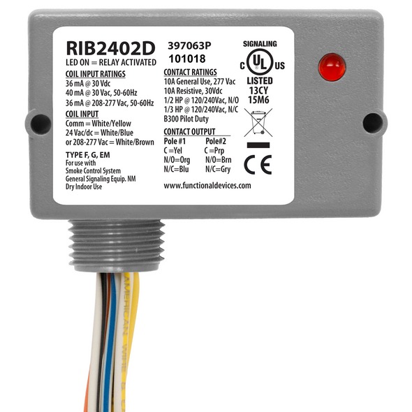 RIB Relays Enclosed Pilot Control Relay RIB2402D