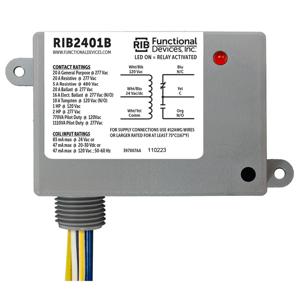 RIB Relays Enclosed Power Control Relay RIB2401B
