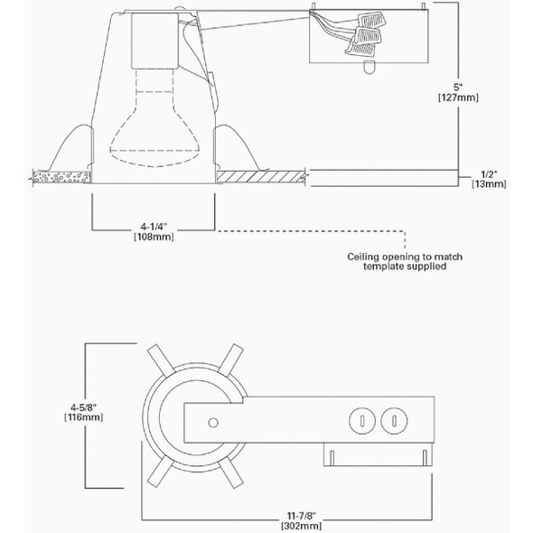 Halo 4 In. Remodel Non-IC Rated Recessed Housing for Shallow Ceiling