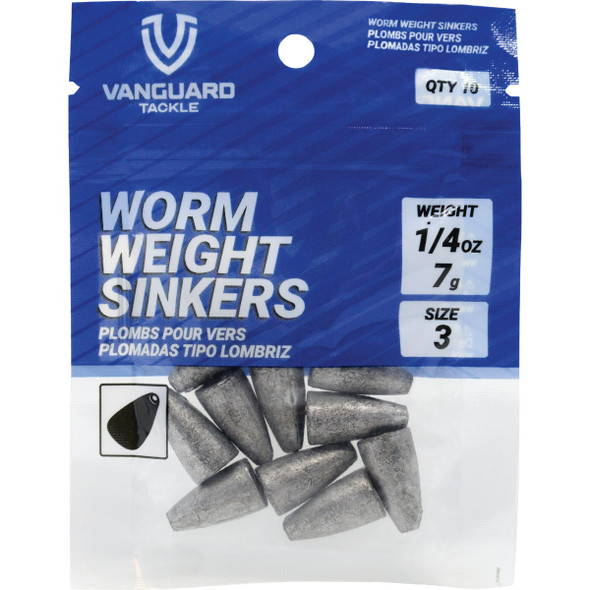 Vanguard 1/8 Oz. Worm Weights (14-Pack) VWW18