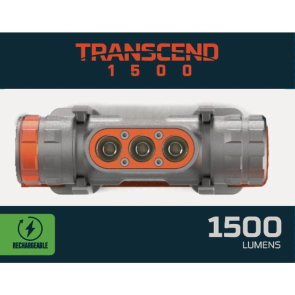 Nebo Transcend Rechargeable 1500 Lm. Headlamp with Mode Select Dial NEB-HLP-1001 526895