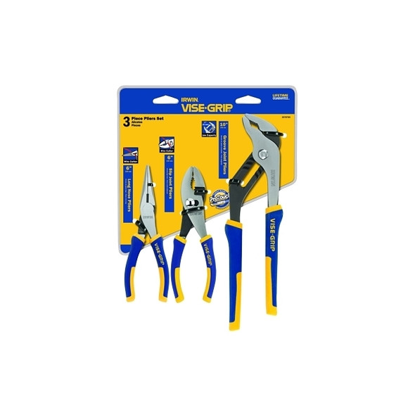 3 Pc. ProPlier Sets, Long Nose/Slip Joint/Groove Pack of 4