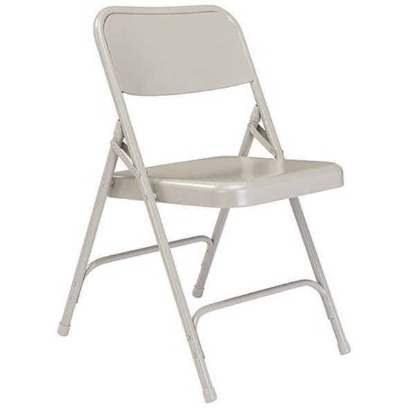 National Public Seating Folding Chair,Gray,18-1/4 In.,PK4 202