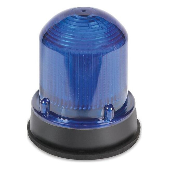 Warning Light, Blue, LED, 120V AC, 65 FPM, 3 1/4 in Dia.
