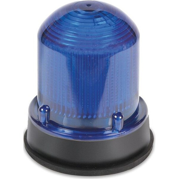 Warning Light, Blue, LED, 120V AC, 65 FPM, 3 1/4 in Dia.