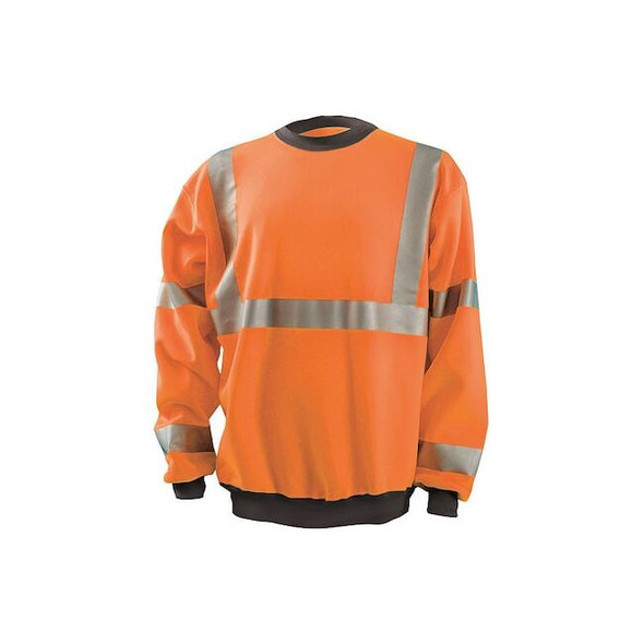 Unisex Pull Oversweatshirt, Polyester, zipper, Orange, 3XL