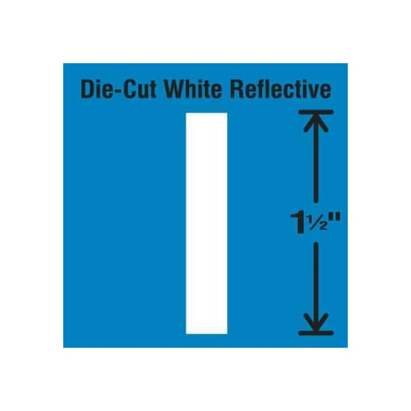 Stranco LetterLabel,Vinyl,1-1/2inH,7/8inW,PK5 DWR-1.5-I-5