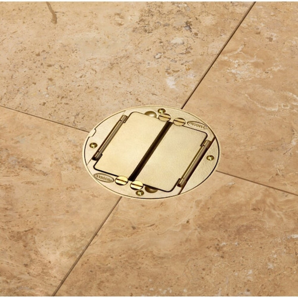 Box Cover, Floor Box Type, 2 Gang, Aluminum  S1TFCBL
