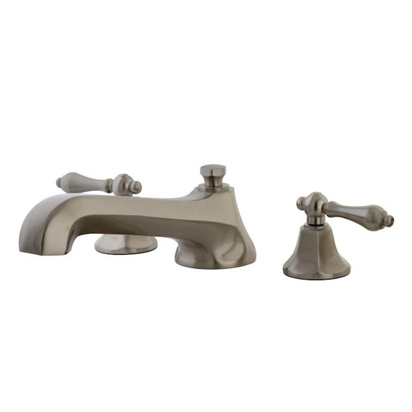 Kingston Brass Roman Tub Faucet, Brushed Nickel, Deck Mount KS4308AL