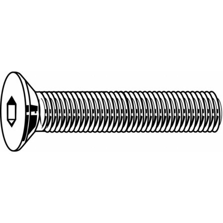 #6-32 Socket Head Cap Screw, Flat, Zinc Plated Steel, 3/8 in Length, 100 PK