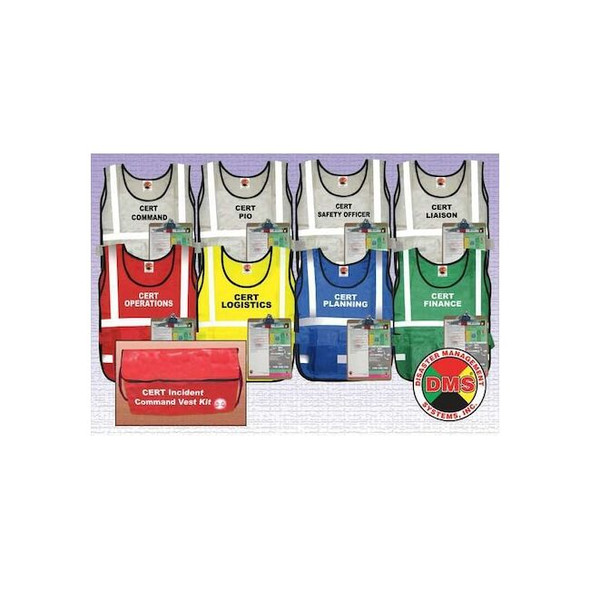 Disaster Management Systems Safety Vest,Assorted,CERT,Universal DMS 05313