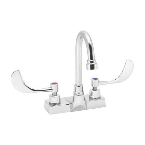 Speakman Manual Gooseneck Bathroom Faucet, 4" Mount, Chrome 2 Hole SC-3084-LD-E