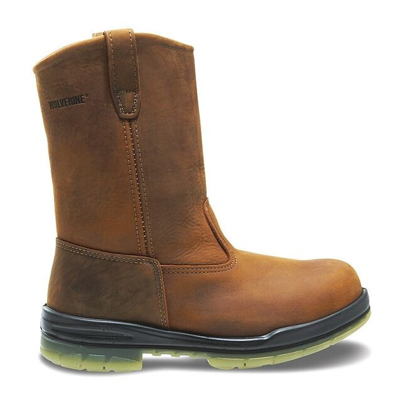 Wolverine Wellington Boot, TPU Outsole, Leather Upper, Steel Toe, 9 1/2 M W03258