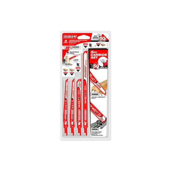 Diablo 6 in, 9 in x 5/7, 8 TPI Reciprocating Saw Blade Set DS005SC