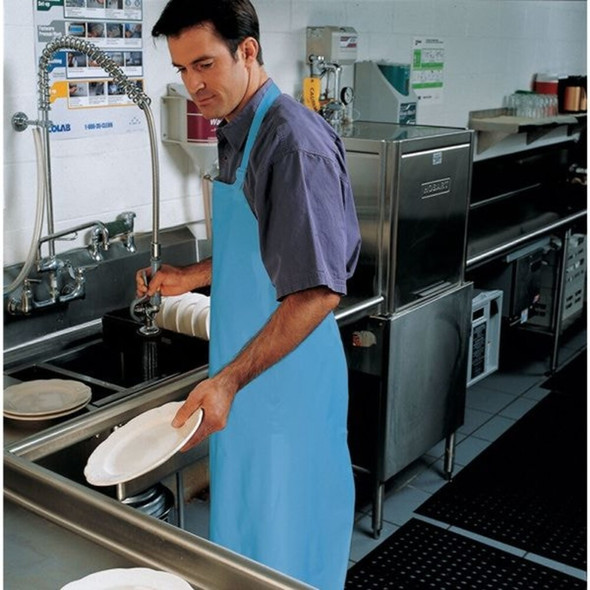 Ansell Bib Apron, Enduro 2000 Polyurethane, White, 45 in, Universal 56-800