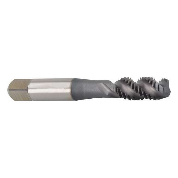 Spiral Flute Tap, 3/8"-16, Semi-Bottoming, UNC, 3 Flutes, TiCN