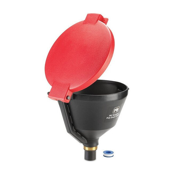 Pig DrumFunnel,13.875inH,Red,Polyethylene DRM1681-RD