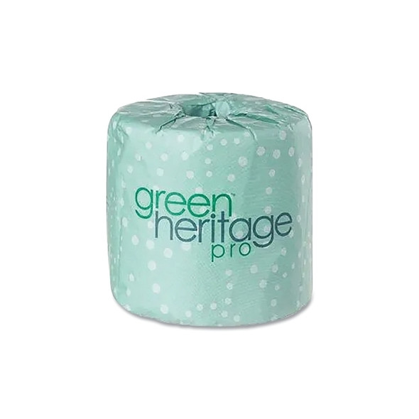 Toilet Paper and Tissue Roll, 3.1 in W x 4 in L, Embossed, Recycled, 500 Sheets/RL, 96 EA/CA