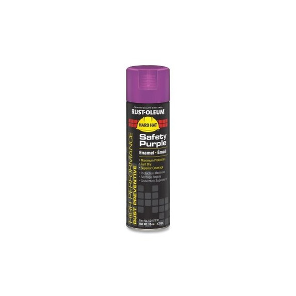 High Performance V2100 System Enamel Spray Paint, 15 oz, Safety Purple, Gloss, Aerosol Can Pack of 6