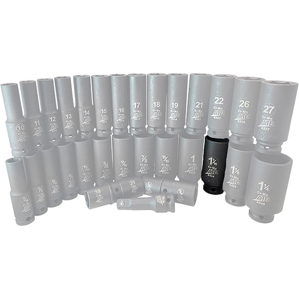 1/2" Drive 6-Point Deep Fractional Impact Socket - 1-1/16" 4434