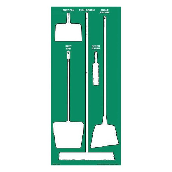 Manufacturer Varies Shadow Board, 68 in H, 30 in W, Blue 34GN37