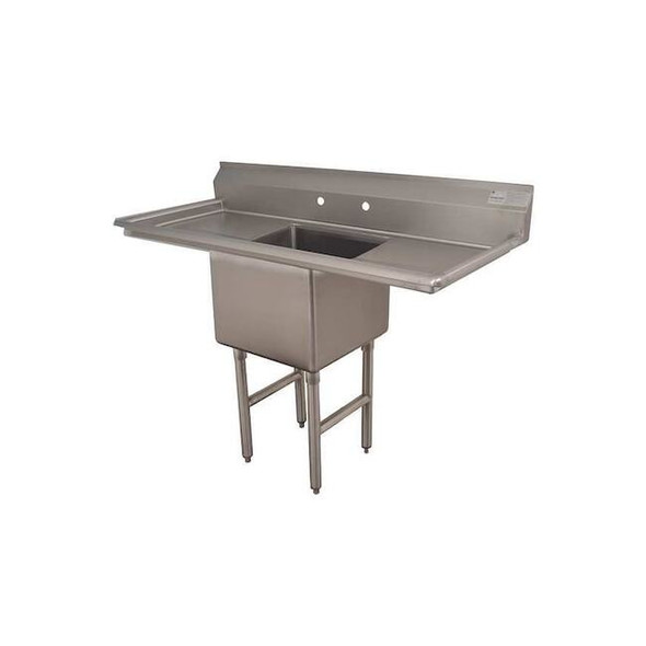 Scullery Sink 18 in x 18 in, 1, 2, Floor Mount, 304 Stainless steel