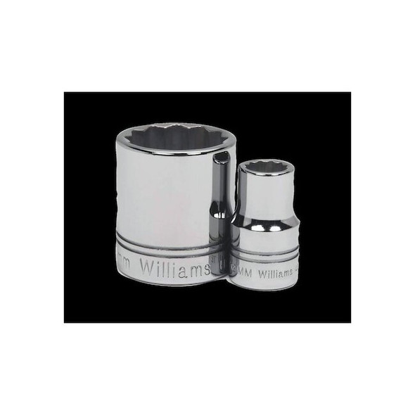 1/2" Drive, 22mm Metric Socket, 12 Points, Standard 1/2" D,12Pt,22mm