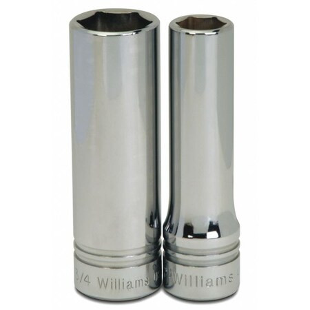 Williams 1/2" Drive, 15/16" SAE Socket, 6 Points, Deep 1/2" D,6 Pt,15/16 SD-630