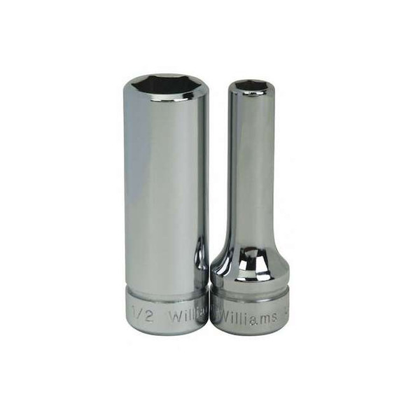Williams 3/8" Drive, 14mm Metric Socket, 6 Points, Deep 3/8" D,6Pt,14mm BMD-614