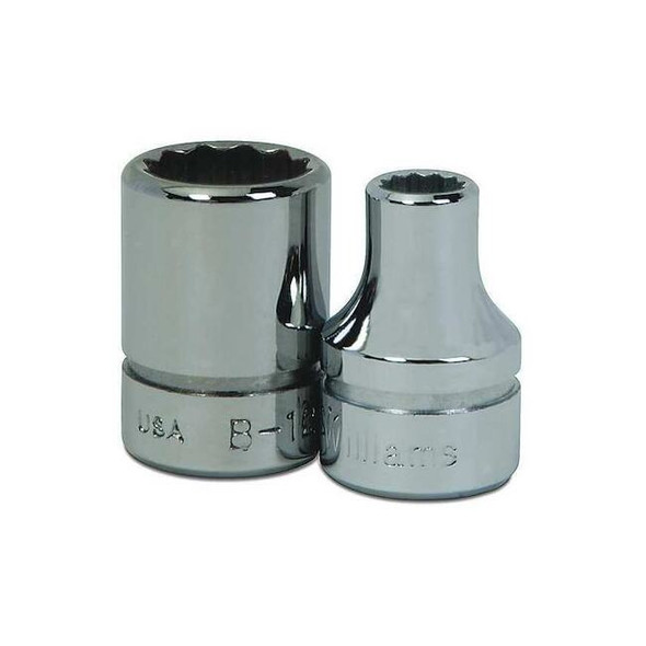 Williams 3/8" Drive, 7/16" SAE Socket, 12 Points, Deep 3/8" D,12Pt,7/16 BD-1214