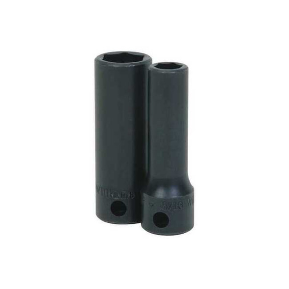 Williams 3/8" Drive Impact Socket Black Industrial, Deep 3/8" D,6Pt 9/16 12-618