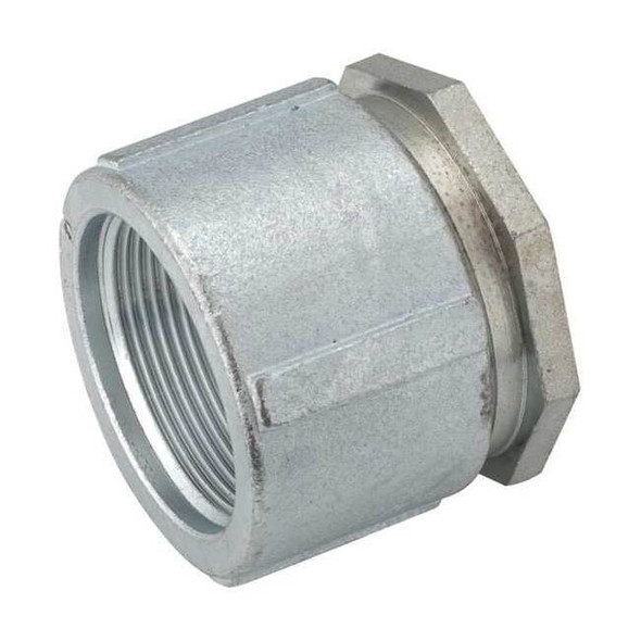 Raco IMC Coupling, 4 in, Threaded, Iron, Zinc Plated, Gray 1516
