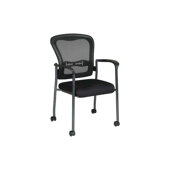 Office Star Chair, Stacking, Fabric/Metal, Fabric, Coal 84540-30