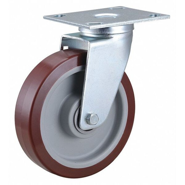 Swivel NSF-Listed Plate Caster,450 lb.,NSF-Listed Plate Type B
