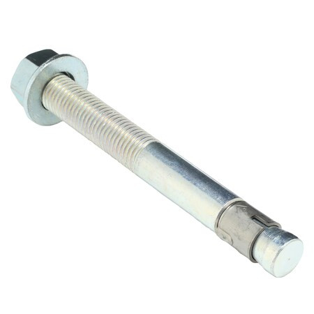 SUP-R-STUD + Wedge Anchor, 7/8" Dia., 8" L, Steel Zinc Plated, 4 PK