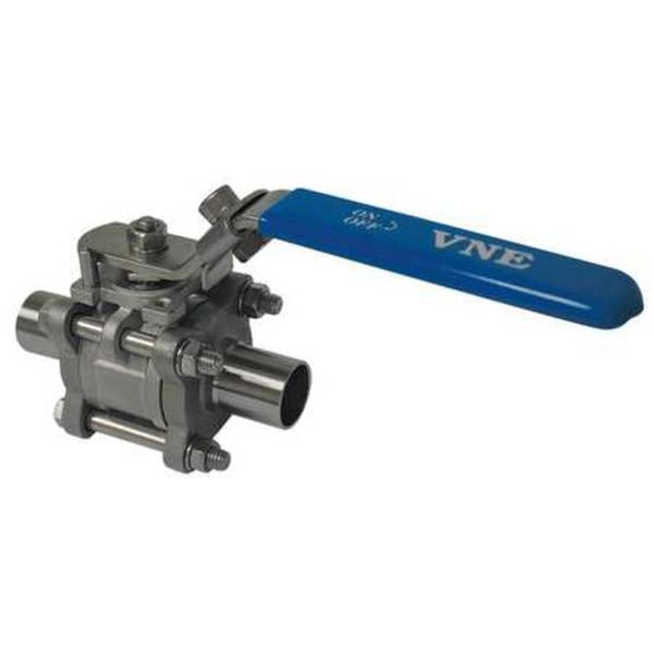 Vne 1" Butt Weld Stainless Steel Sanitary Ball Valve 2-Way E90WW-61.0