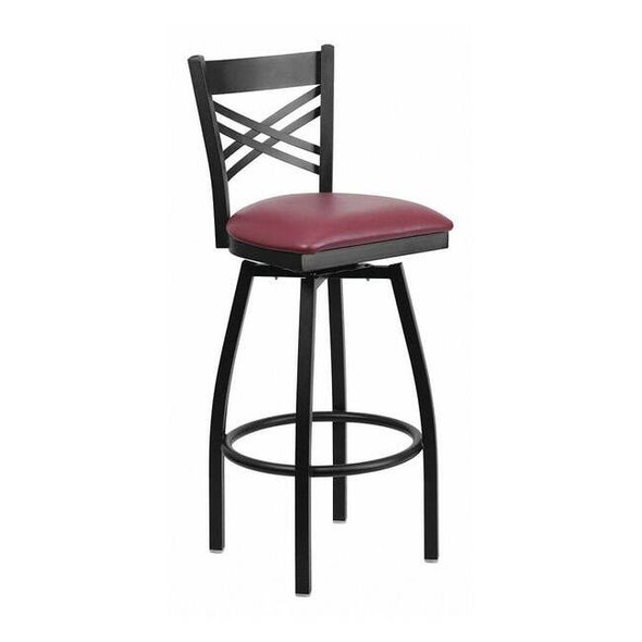Flash Furniture Swivel Batstool,X Back,Burgundy Seat XU-6F8B-XSWVL-BURV-GG