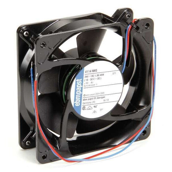 Ebm-Papst Axial Fan, Square, 24V DC, Aluminum, 4 11/16 in W. 4114NH5