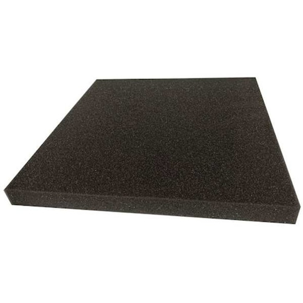 Foam Sheet, Open Cell, 24 in W, 72 in L, 2 in Thick, Charcoal