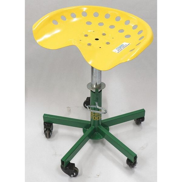Sumner Round Stool, Height Range 15" to 20", Steel Green, Yellow 785800